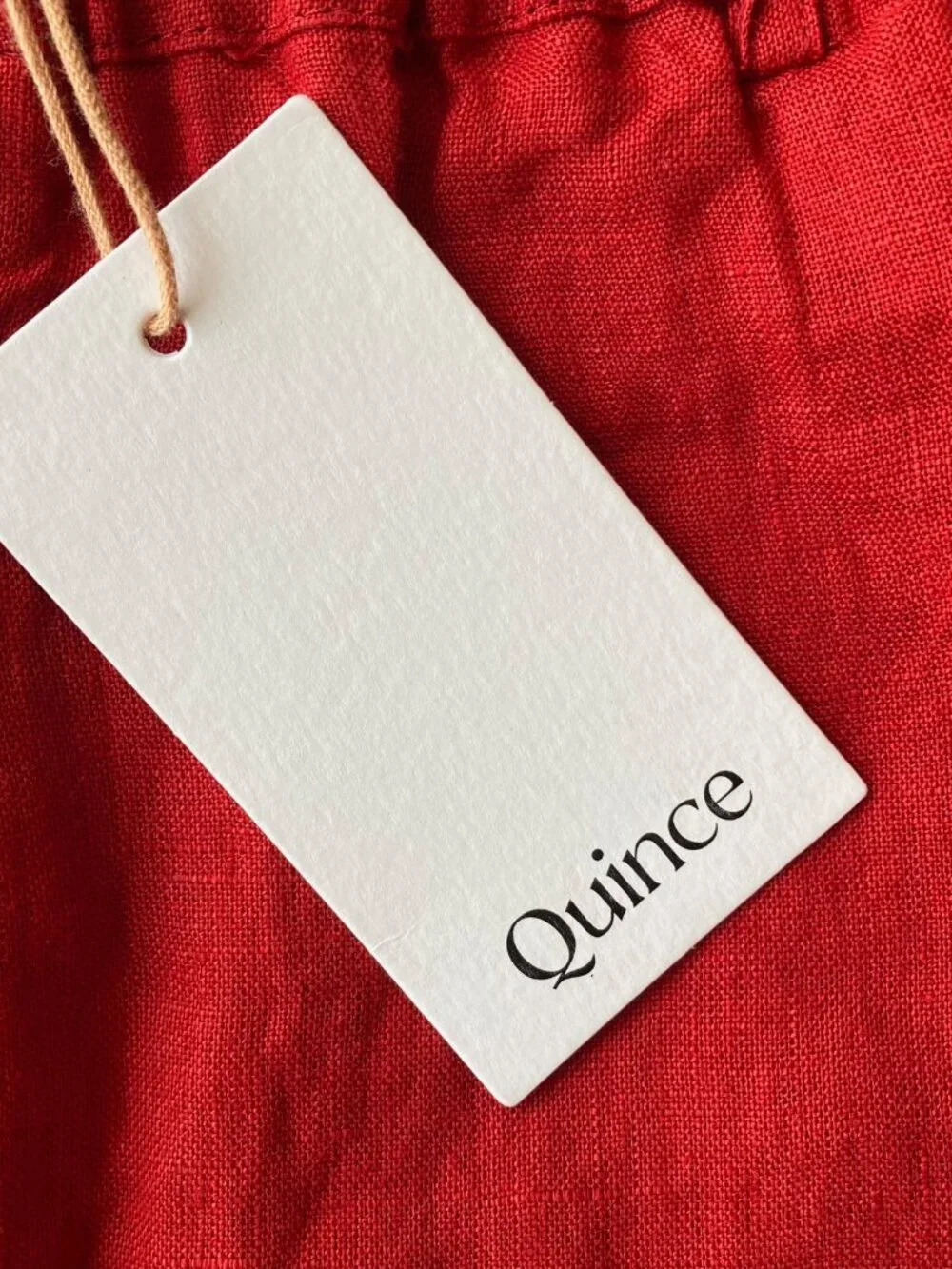 Quince 100% European Linen Ankle Pants Pull On Women Small S Chile Red NWT